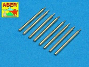 1:48 Set of 8 turned cal .50 (12,7mm) U.S. Browning M2 barrels for P-47 Thunderbolt