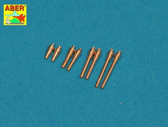 1:72 Set of 8 turned cal .50 (12,7mm) U.S. Browning M2 barrels for P-47 Thunderbolt