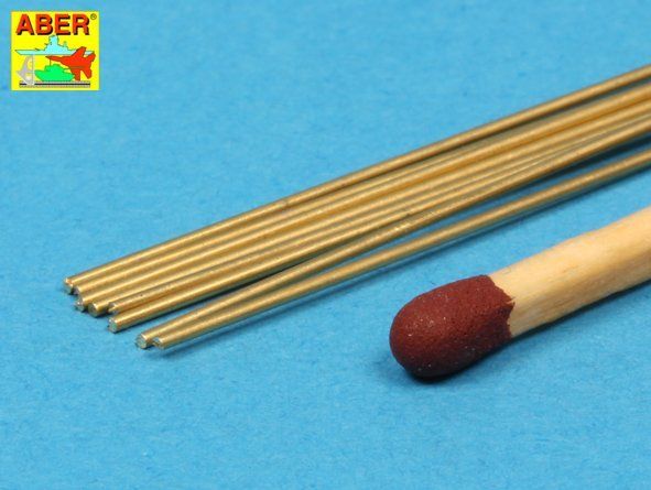 Brass round rods 0,60 mm length 250 mm x 8 pcs.
