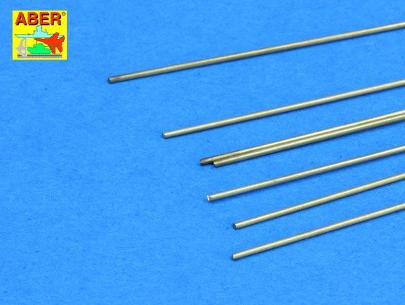 Brass round rods fi 0,7mm length 250mm x 7 pcs.