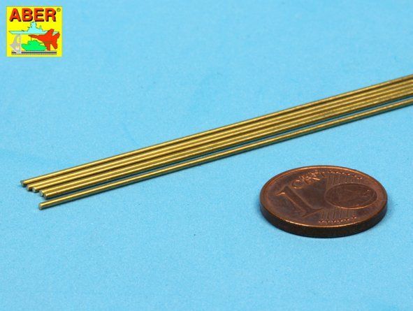 Brass round rods O 0,8mm length 250mm x 6 pcs.