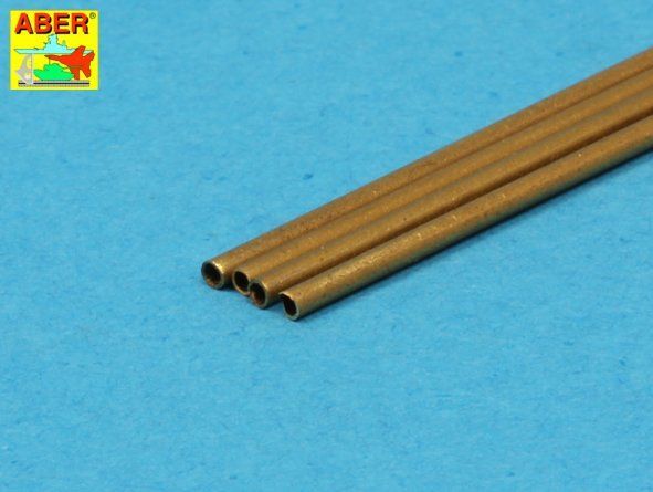 Brass Tubes 1,00 x 0,20 mm length 250 mm x 4 pcs