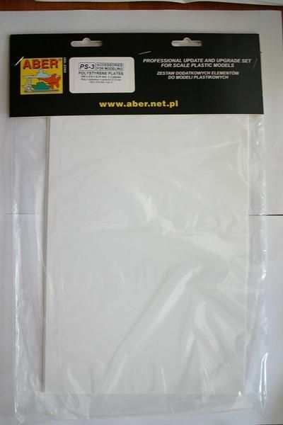 Polystyrene plates 195 x 315 x 1,00 mm x 2 pcs.