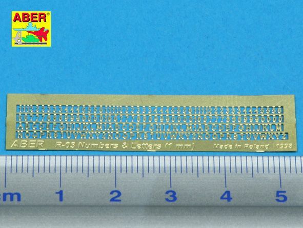 Letters and Numbers (1 mm high)