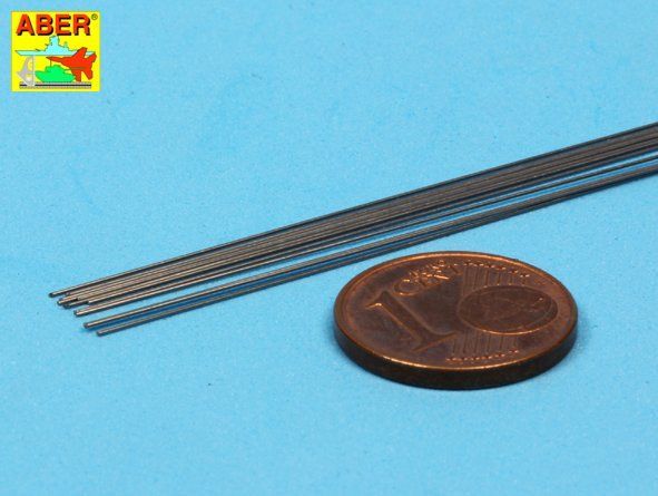Steel round rods O 0,3mm length 250mm x12 pcs.