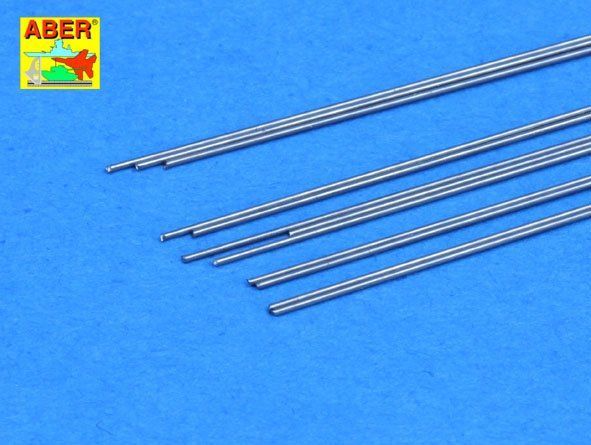 Steel round rods fi 0,4mm length 250mm x12 pcs.