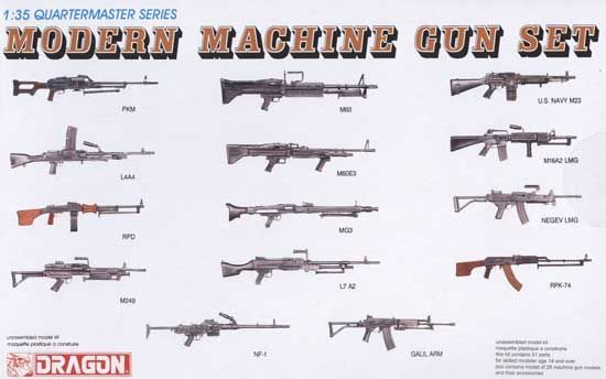 1:35 Modern Machine Gun Set