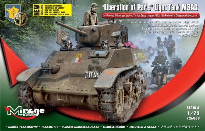 1:72 M3A3 light tank Liberation of Paris