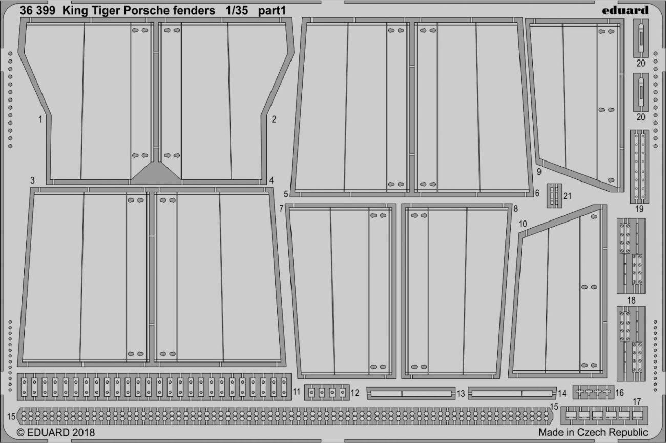 1:35 King Tiger Porsche fenders