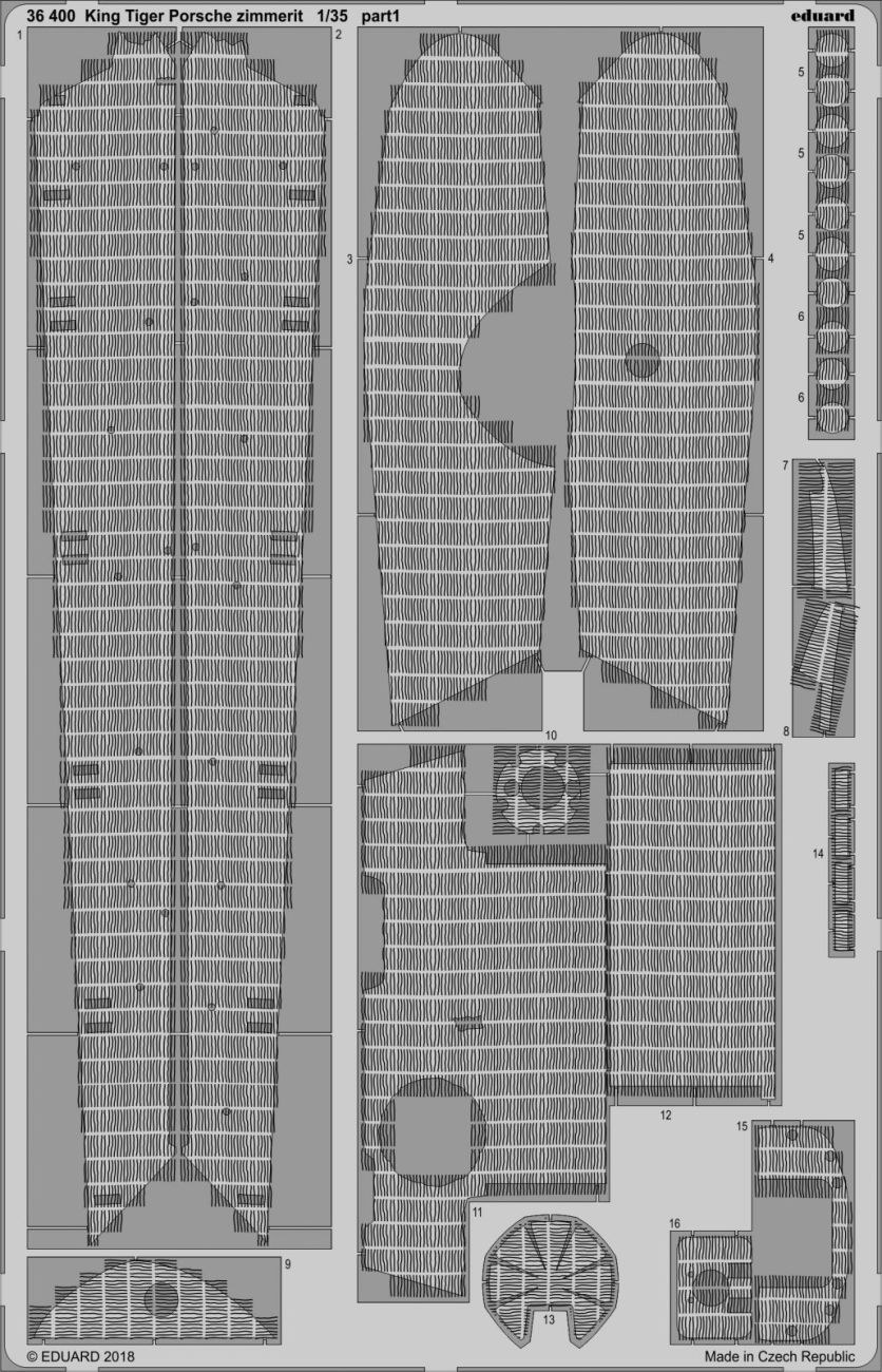 King Tiger Porsche zimmerit 1/35