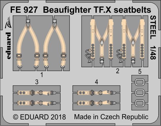 1:48 Beaufighter TF.X seatbelts STEEL