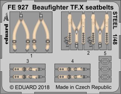 1:48 Beaufighter TF.X seatbelts STEEL