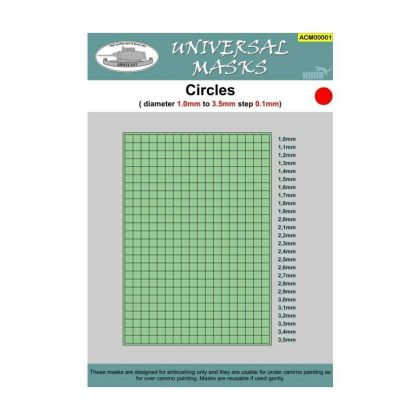 Circles - kolečka (diameter 1,0 to 3,5mm step 0,1mm)