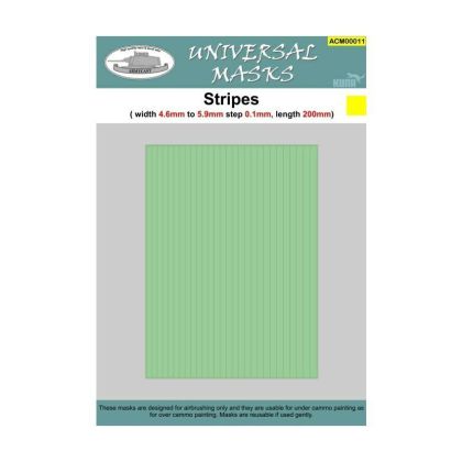 Stripes - pruhy (width 4,6 to 5,9mm step 0,1mm length 200mm)