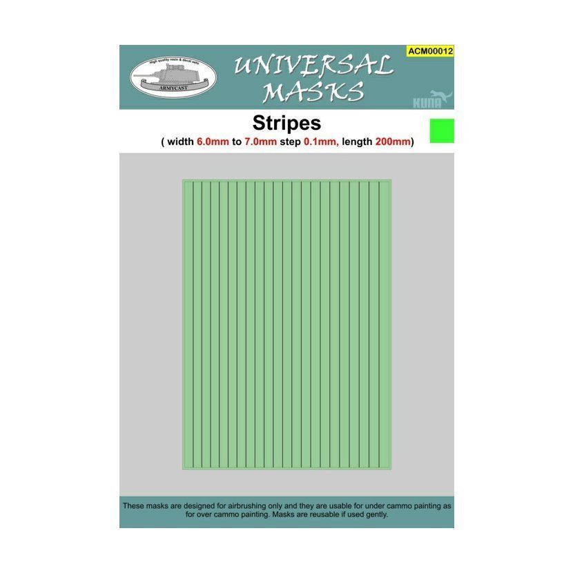 Stripes - pruhy (width 6,0 to 7,0mm step 0,1mm length 200mm)