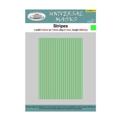 Stripes - pruhy (width 6,0 to 7,0mm step 0,1mm length 200mm)