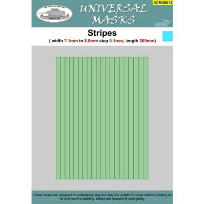 Stripes - pruhy (width 7,1 to 8,0mm step 0,1mm length 200mm)