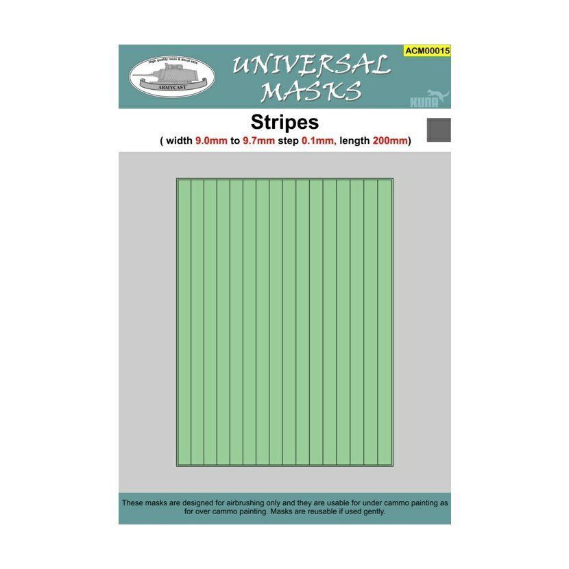 Stripes - pruhy (width 9,0 to 9,7mm step 0,1mm length 200mm)