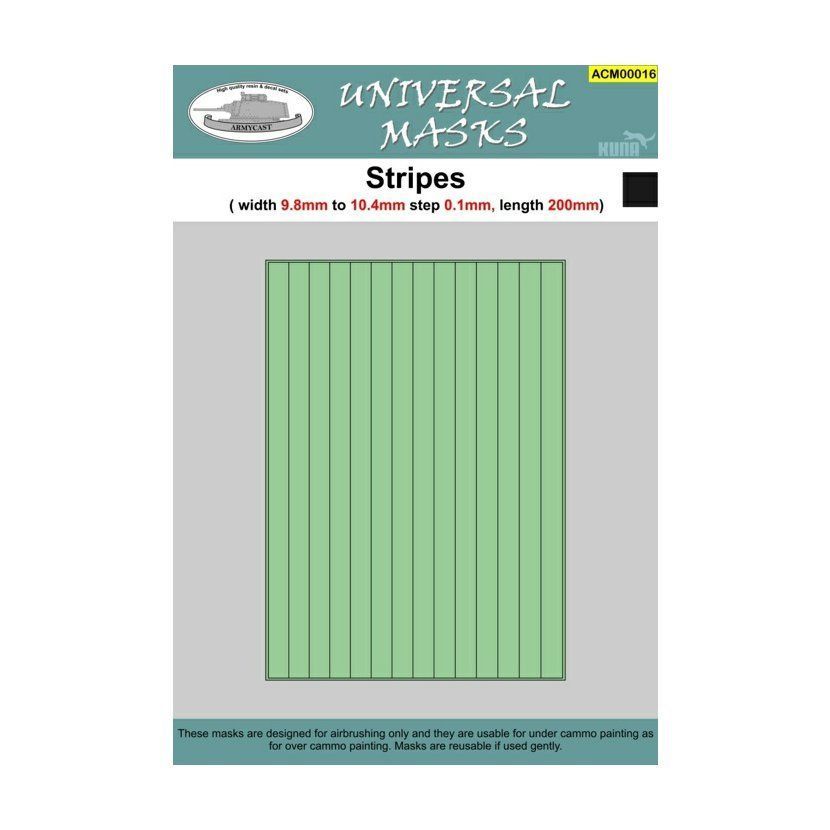 Stripes - pruhy (width 9,8 to 10,4mm step 0,1mm length 200mm)