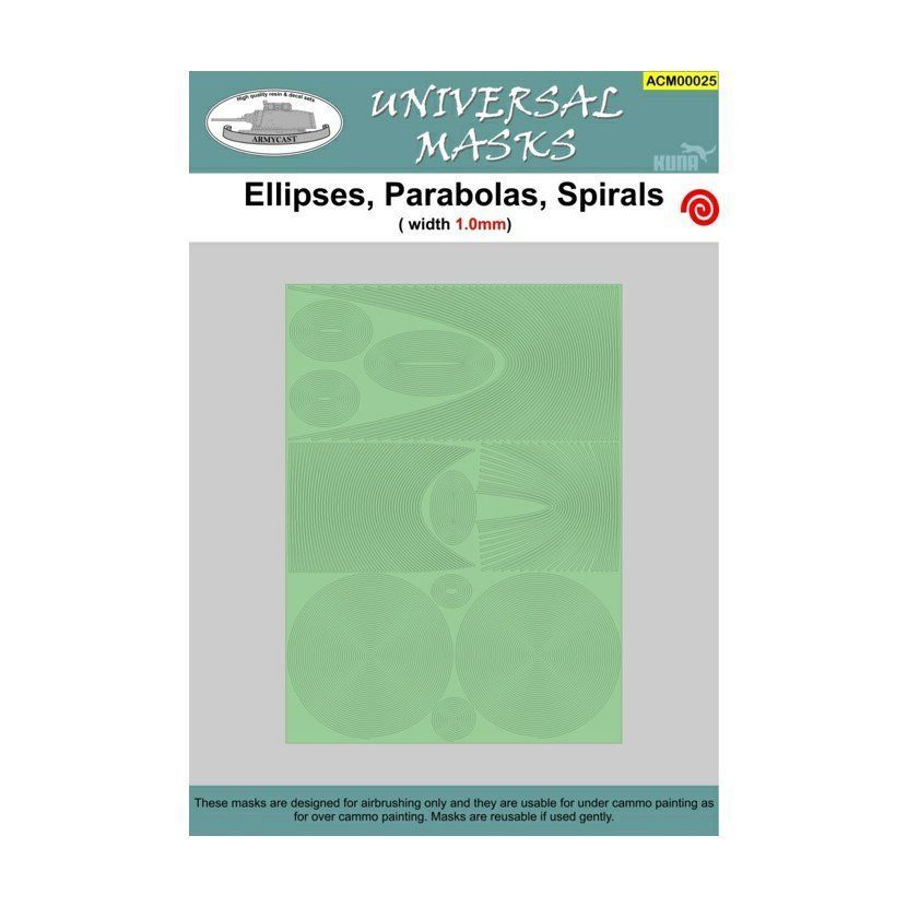 Ellipses, Parabolas, Spirals (width:1,0mm)