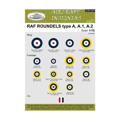 1:72 RAF Roundels type A, A.1, A.2
