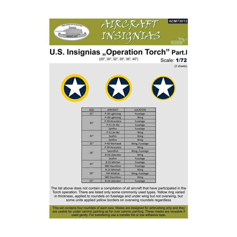 1:72 U.S.Insignias 