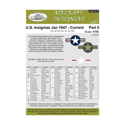 1:72 U.S.Insignias Jan 1947 - Current Part II