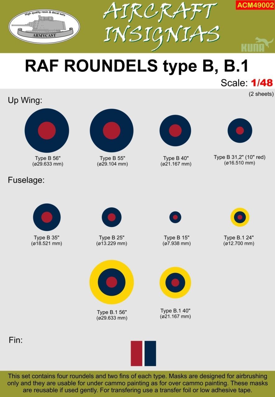 1:48 RAF Roundels type B, B.1