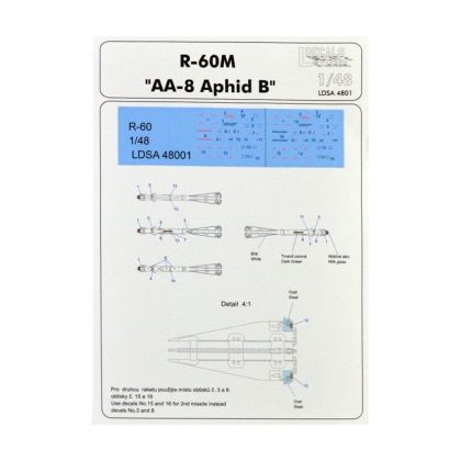 1:48 Missiles R-60 & stencils (2 pcs.)