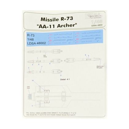 1:48 Missiles R-73 & stencils (2 pcs.)