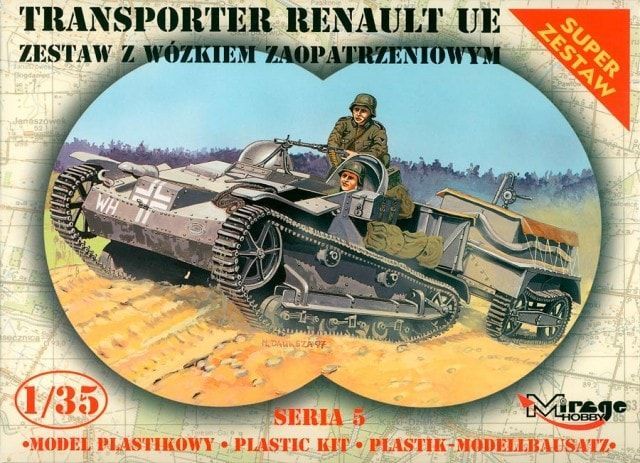 1:35 Renault UE Transporter with Trailer