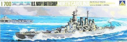 1:700 US Navy Battleship USS North Carolina BB-55 (1944)