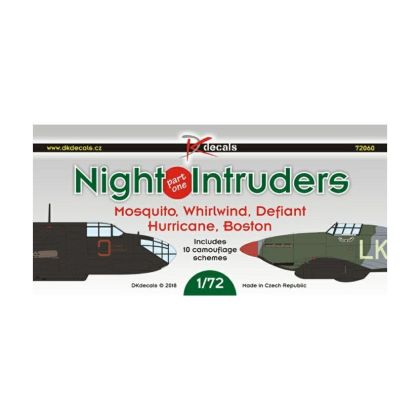 1:72 Night Intruders Mosquito,Whirlwind,Defiant Hurricane,Boston Part I