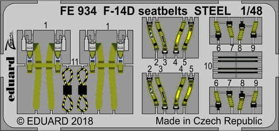 1:48 F-14D seatbelts STEEL