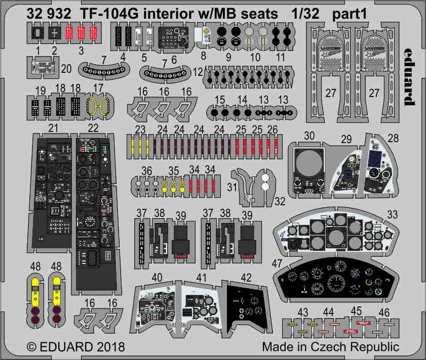 1:32 TF-104G interior w/MB seats