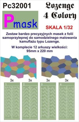 1:32 Lozenge 4 Kolory Lozenge-type 4 color camouflage masks