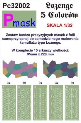 1:32 Lozenge 5 Kolorów Lozenge-type 5 color camouflage masks