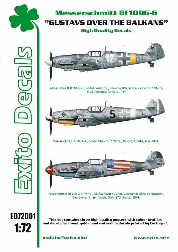 1:72 Messerschmitt Bf109G-6 Gustavs Over The Balkans