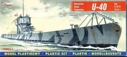 1:400 German submarine U-40 type u-IX A Turm I