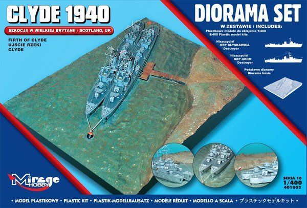 1:400 CLYDE 1940 SZKOCJA, UJŚCIE RZEKI CLYDE (Model Set)