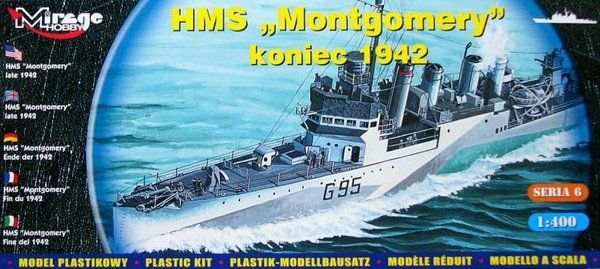 1:400 British Destroyer HMS Montgomery (late 1942)