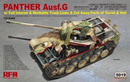 1:35 Panther Ausf.G w/ Full Interior & Workable Track Links & Cut Away Parts of Turret & Hull
