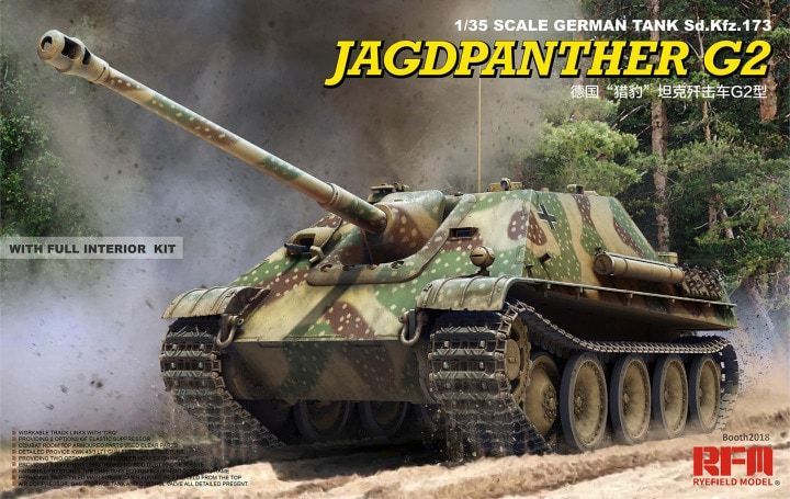 1:35 Jagdpanther G2 with full interior & workable track links