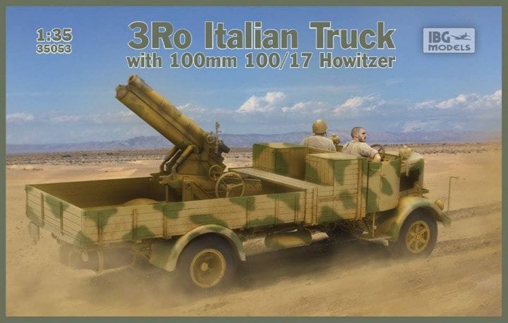 1:35 3Ro Italian Truck with 100/17 100mm Howitzer