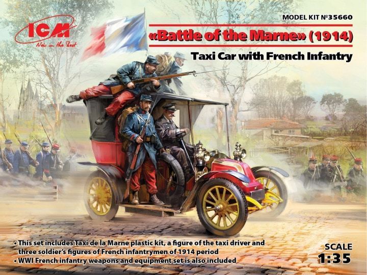 1:35 Taxi Car w/French Infantry Battle of the Marne 1914