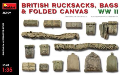1:35 British Rucksacks, Bags & Folded Canvas WWII