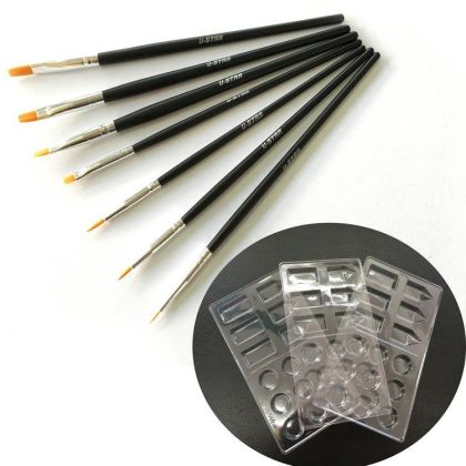 Paint Brush & Pallete Set