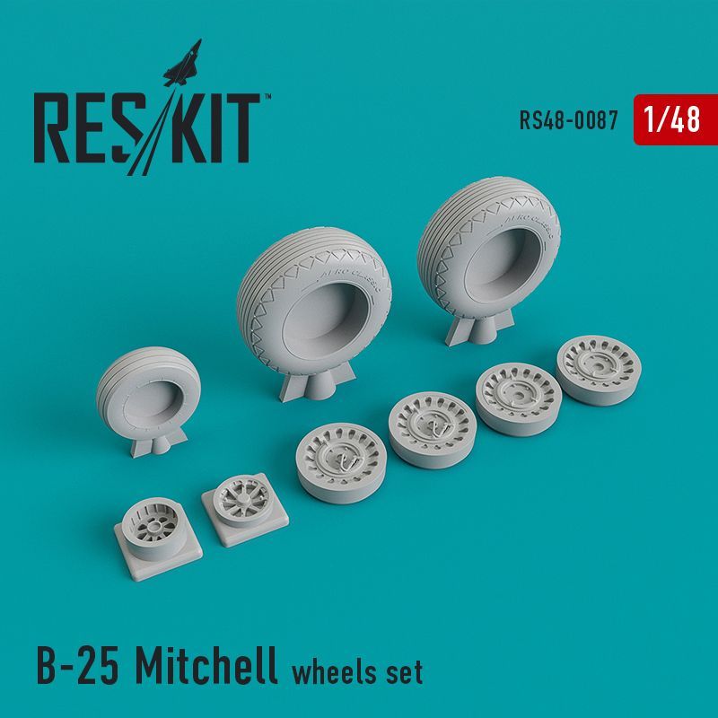 1:48 North-American B-25 Mitchell wheels set