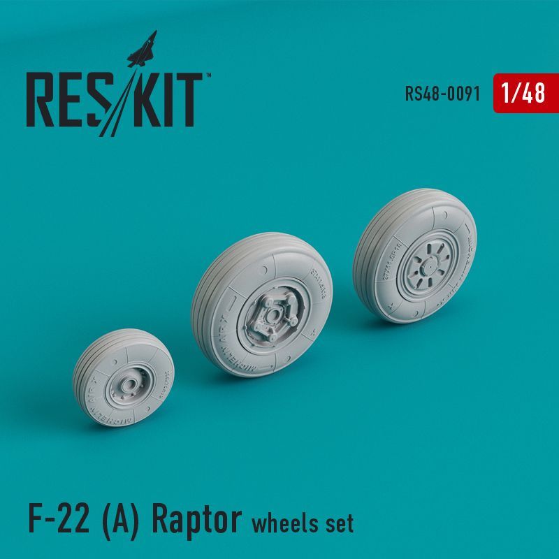 1:48 Lockheed-Martin F-22A Raptor wheels set