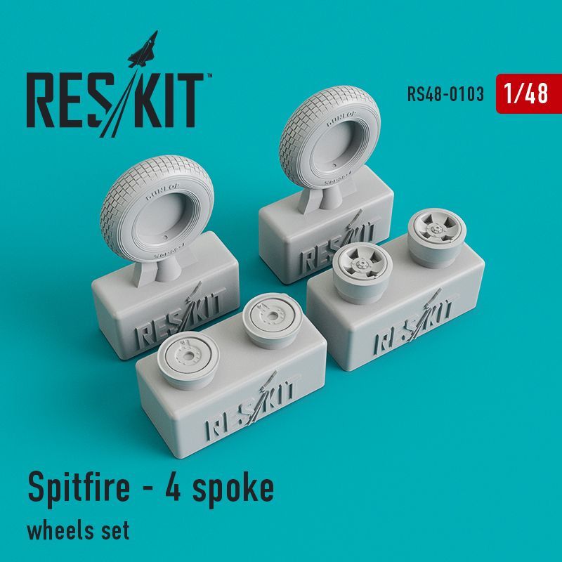 1:48 Supermarine Spitfire - 4 spoke wheels set